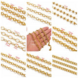 1meter PVD Gold Plated Stainless Steel Thick Large Heavy Chains Necklace Bracelet DIY Jewellery Making Finding