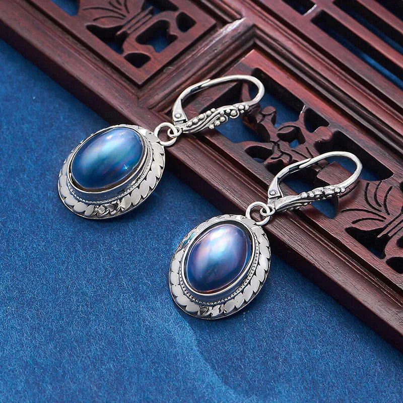 Ursula's Pearl S925 Sterling Silver Drop Earrings