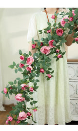 Artificial Sweetheart Roses Silk Fake Flowers Vines Party Decoration