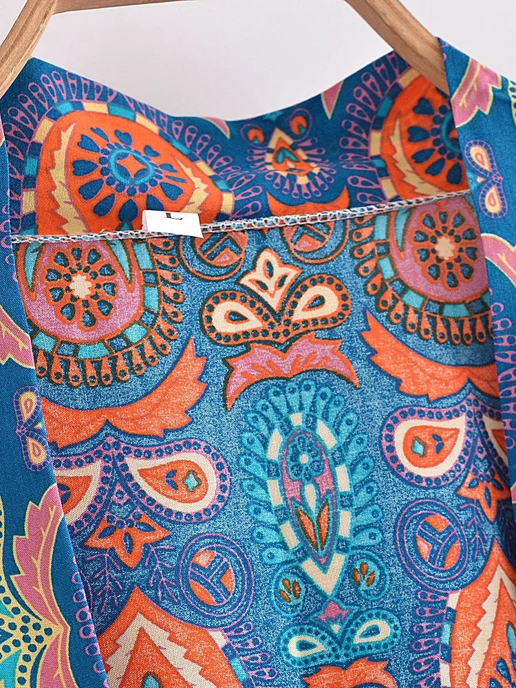Iyka's Long Boho Kimono Robe