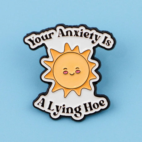 Sun Enamel Pin Anxiety Lapel Pins Badges