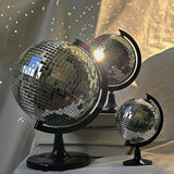 Rotating Mirror Ball Disco Globe Decor