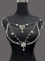 Pearl Rhinestone Shoulder Jewellery for Wedding Dress Accessories Body Chain