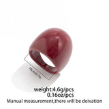 Vintage Style Cherry Red Acrylic Resin Chunky Bangles Bracelet