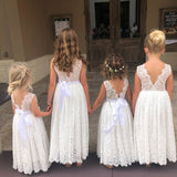 Girls Lace Bohemian Long Photoshoot Dresses