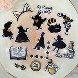 Vintage Alice In Wonderland Theme Scrapbooking Stickers