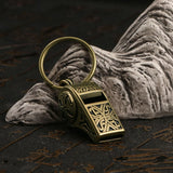 Brass Whistle Keys Chains Pendant Outdoor Survival Tools