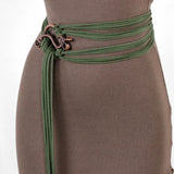 Medieval Norse Ren Faire Leather Rope Brass Belt