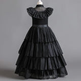 Wednesday Addams Cosplay Costume for Girls Halloween Book Week 3-12 Years
