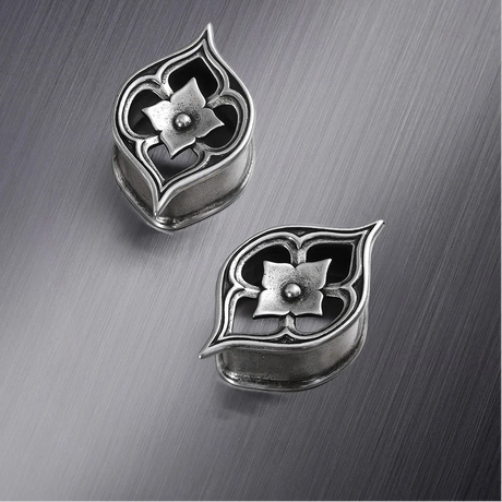 Lotus Flower Ear Tunnel Plugs Gauges Hollow Ear Stretchers Expanders Piercing Jewellery for Stretched Ears