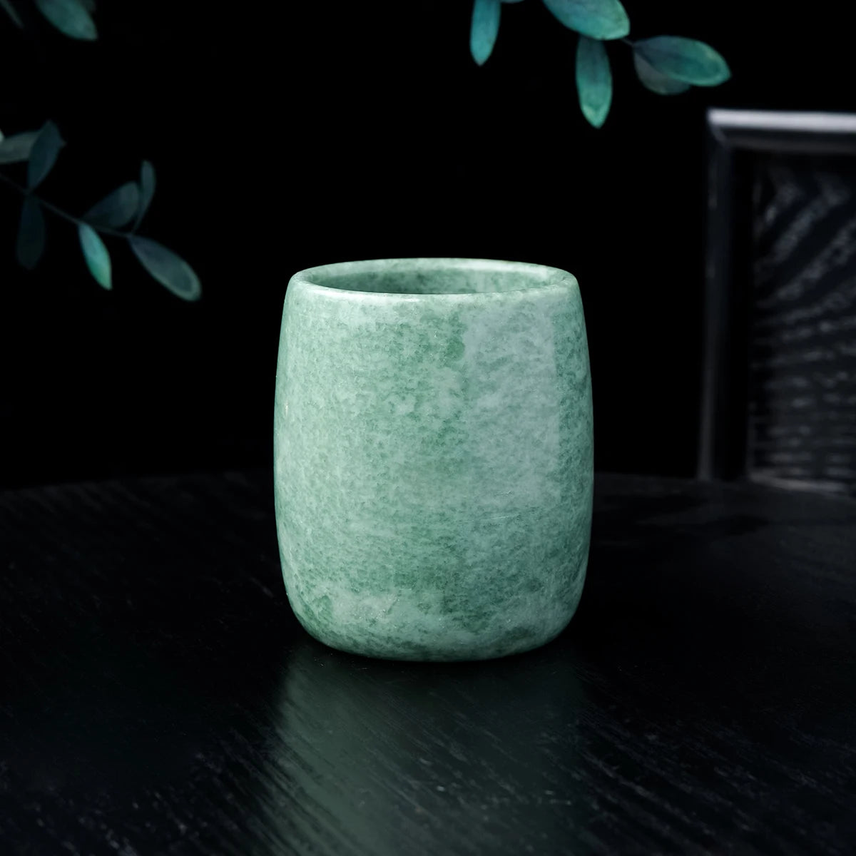 Crystal Healing Jade Drinking Vessel Handmade Folk Art Ornaments