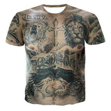 Muscle Tattoo and the Hulk Funny Tough Guy Summer Men's Short Sleeve T-shirt