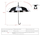 Black and White Pagoda Umbrella Striped Parasol