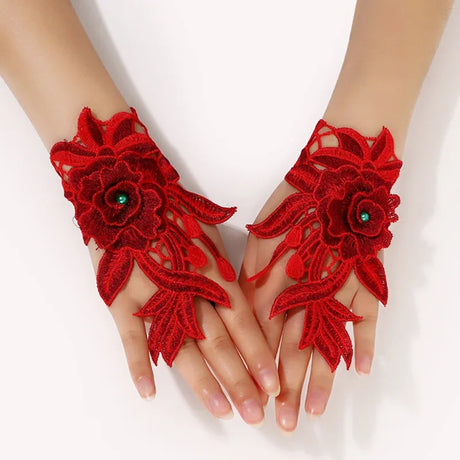 Flower Fairy Wrist Cuffs Embroidered Wristband Dance Accessories