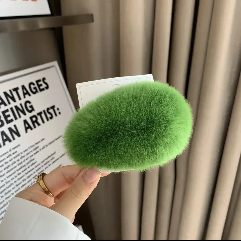 Fluffy Colourful Hair Clips Dopamine Hair Accessories