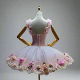 Spring Roses Custom Made High-end Professional Pancake Tutu Dress