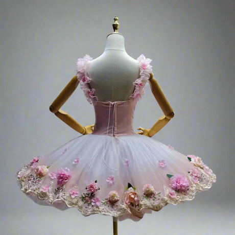 Spring Roses Custom Made High-end Professional Pancake Tutu Dress