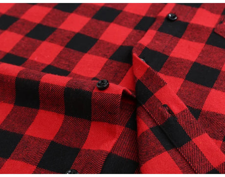Woodsman Slim-fit Brushed Flannel Plaid Shirts 13 Colours