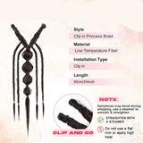 Medieval Maiden Hair Braids Clip in Hair Extensions 24 Inches Synthetic Wig Hairpieces
