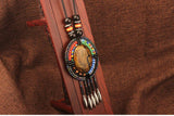 Handmade Beaded Leather Boho Necklaces