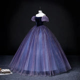 Aurora's Purple Gradient Custom Made Evening Gown Formal Dress