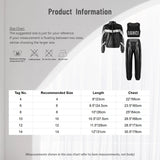 Girls Hip-hop Dance Outfit Streetwear Racer Back Tank Crop Top + Long Sleeve Jacket + Pants 3Pcs/Set
