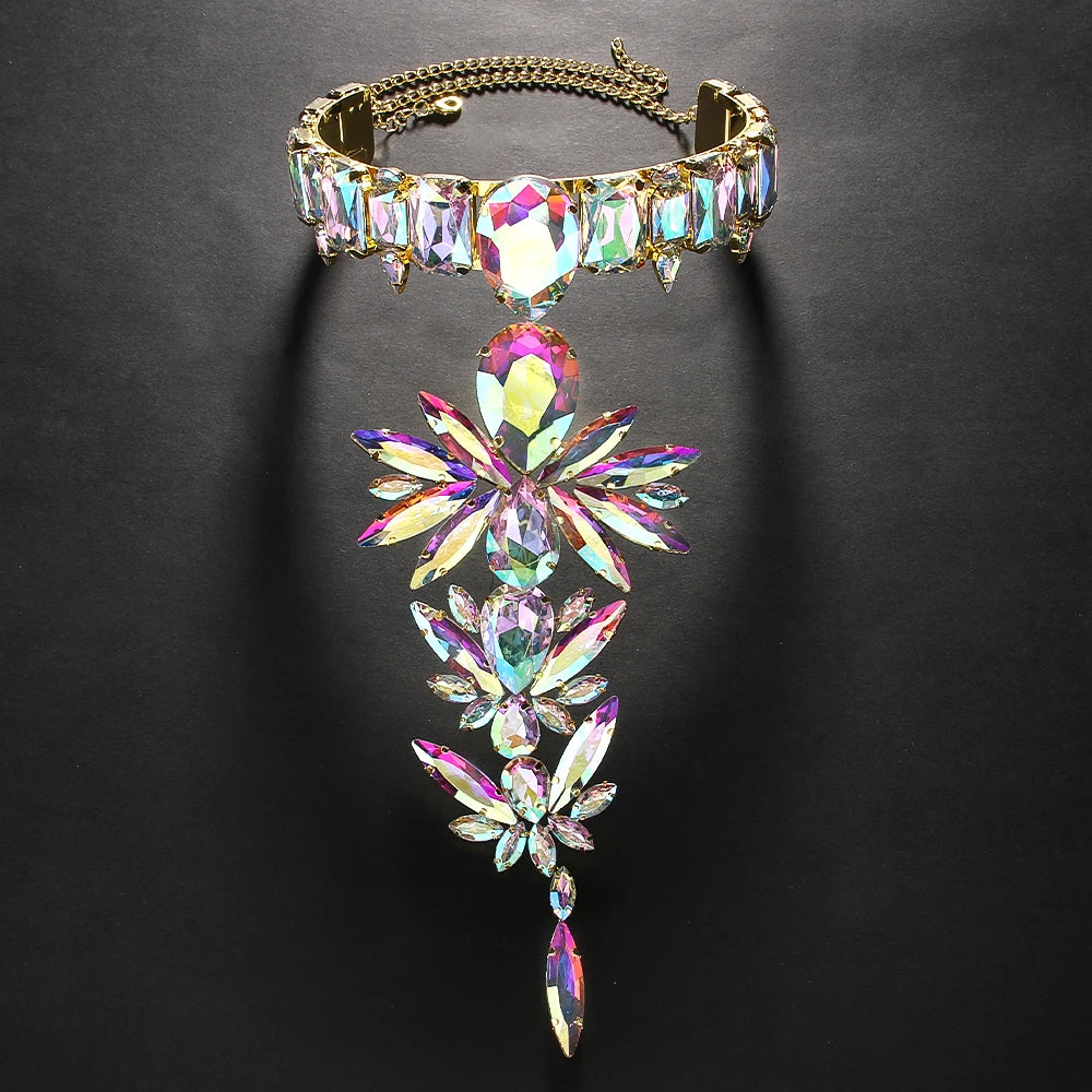 Long Pendant Exaggerated Choker Necklace Statement Jewellery