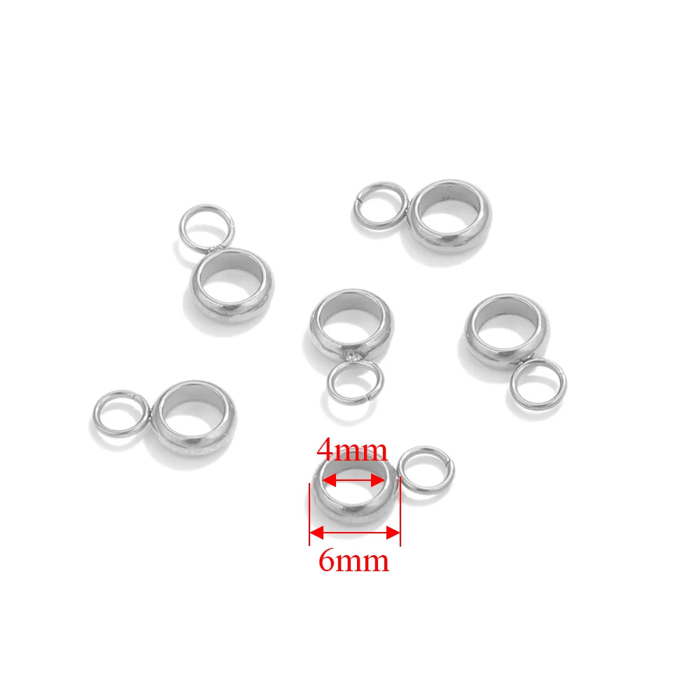 20pcs Stainless Steel Pendant Clip Connectors Bail Clasps For DIY Necklace Pendants Clip Pinch Findings Jewelry Making Supplies