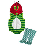 Hungry Caterpillar Baby Hooded Striped Jumpsuits Sleeveless Romper Stockings Costume Photography Outfit