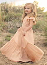 Girls Maxi Lace Chiffon Photoshoot Dresses For 3-15 Years