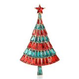Rhinestone Christmas Tree Brooches