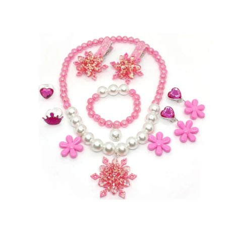 Mermaid Accessories Gloves Wand Crown Jewellery Set Wig Necklace Braid Cosplay Halloween Birthday Party