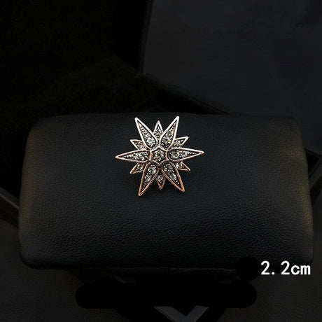 Vintage Green Crystal Star Brooches