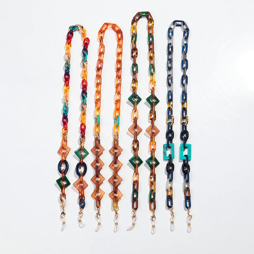 Resin Acrylic Glasses Chain Funky Sunglasses Accessories