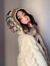 Handmade Crochet Balaclava Hoodie Hats
