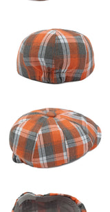 Plaid Newspaper Boy Beret Caps