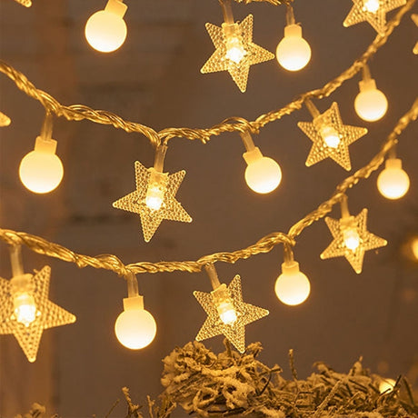 Snowflake Xmas Tree LED String Lights Christmas Decoration
