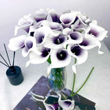 10PCS Calla Lily Bouque Artificial Flowers Mother's Day Easter Wedding Party Home Room Table Decoration