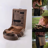 Wandering Writers Artists Wooden Messenger Box Bag Organiser