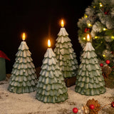 Christmas Tree Shaped Flameless LED Candles Battery Operated