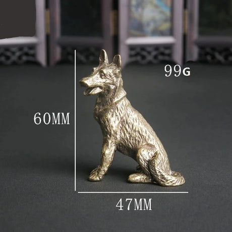 Copper Kelpie Lucky Dog Figurine Tea Pets