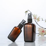 Square Perfume Spray Bottles Refillable Cosmetic Container With Cap