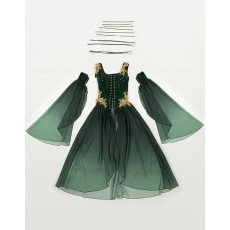 Elven Medieval Renaissance Costume Elf Style Corsetted Dress Cosplay Costume