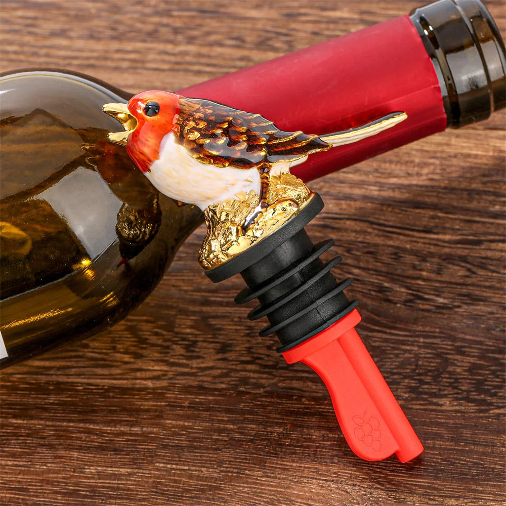 Singing Bird 2-In-1 Wine Bottle Pourer and Stopper