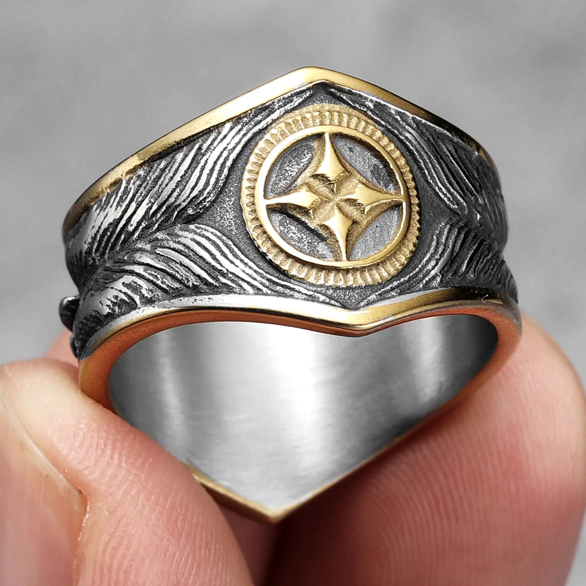 Starry Night Ring Stainless Steel Men Ring
