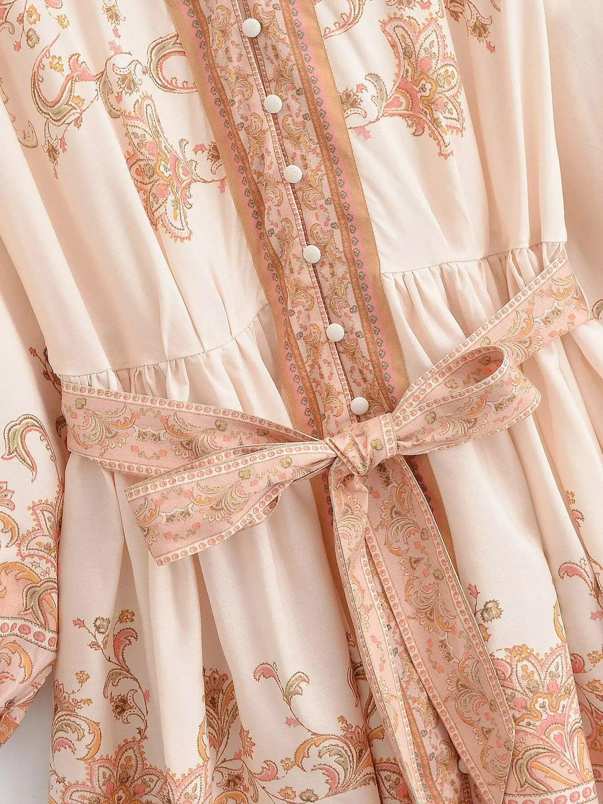 Mekah's Button Up Floral Print Long Sleeve Shirt Mini Dresses