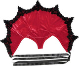 Black Red Velvet Victorian Collar Cape Gothic Vampire Cosplay Medieval Costume