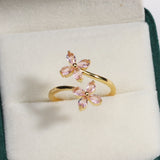 Sweet and Dainty Colourful Zircon Rings Gift Idea