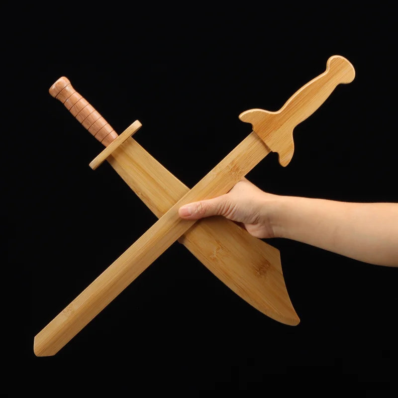Solid Wooden Sword Children's Imaginative Play Toy LARP