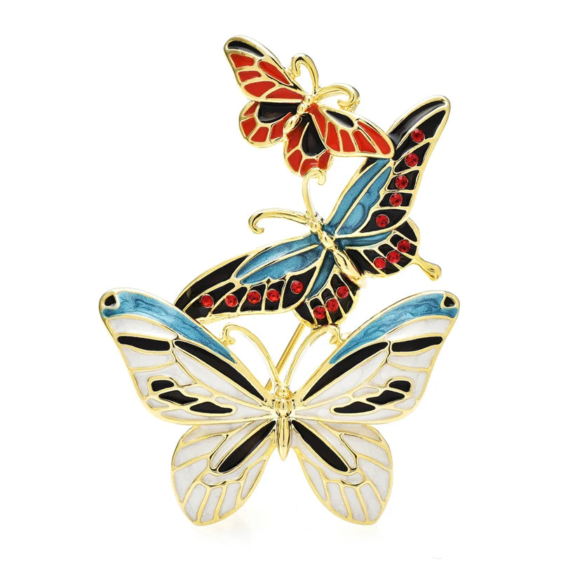 Enamel Butterflies Brooches Pins